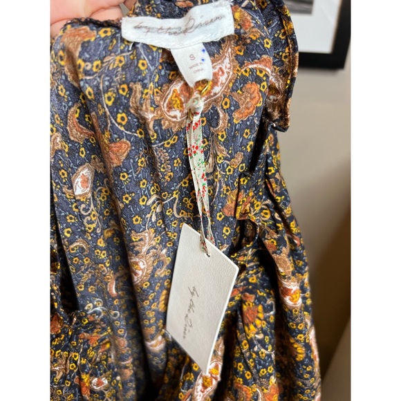 Anthropologie Floral Puff-Sleeved Midi Dress - Picture 9 of 9